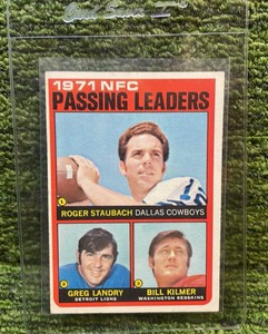 1972 Topps, NFL Roger Staubach, Dallas Cowboys QB HOF