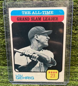 1973 Topps Lou Gehrig, The All-Time Grand Slam Leader