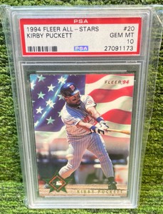 1994 Fleer All-Stars Kirby Puckett PSA graded GEM  MT 10 Minnesota Twins