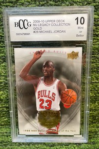 200910 Upper Deck, MJ Legacy Collection Gold, Michael Jordan CCG graded 10 Chicago Bulls