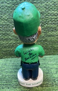 Canterbury Park- Wally The Beer Man Bobble Head Autographed- Miller Light