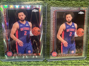 202526 Topps Chrome Basketball Cade Cunningham Wave and Disco Refractor- Detroit Pistons