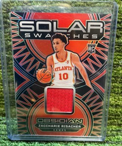 202425 OBSIDIAN Basketball ZACCHARIE RISACHER Solar Swatches Patch Atlanta Hawks RC Rookie Card