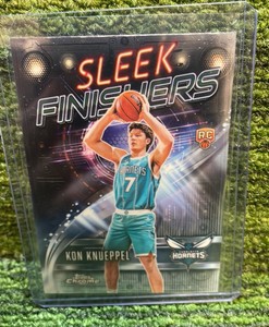 202526 Topps Chrome Basketball KON KNUEPPEL Sleek Finishers RC rookie card, Charlotte Hornets