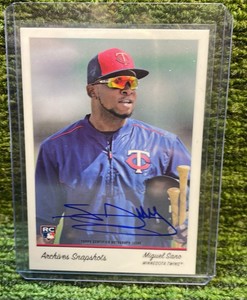 2016 Topps Archives Snapshots MIGUEL SANO Autograph Minnesota Twins 100