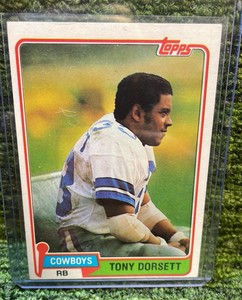 1981 Topps Football Tony Dorsett, Dallas Cowboys RB
