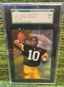 1995 Select Certified Cordell StewartSLASH Rookie RC SGC graded 9