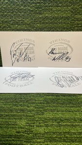 Minnesota Vikings, Kevin Williams, Pat  Williams, Bobby Wade, Sidney Rice autograph from 2007
