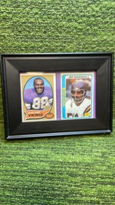 Purple People Eaters Allen Page, and Jim, Marshall of the Minnesota Vikings Framed Cards