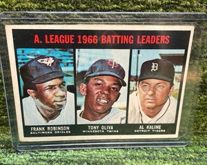 1967 Topps AL Batting Leaders, Frank Robinson, Tony Oliva