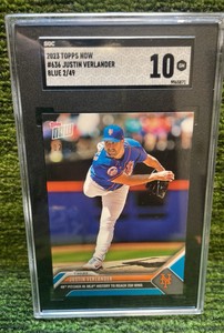 2023 Topps Now Justin Verlander Blue 249SGC graded 10