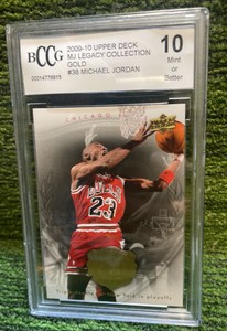 2009 10 Upper Deck, MJ Legacy Collection, Michael Jordan Gold BCCG graded 10 Chicago Bulls