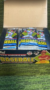 1988 Topps American Baseball Premier Edition Box of packs with bubblegum, 48 packs