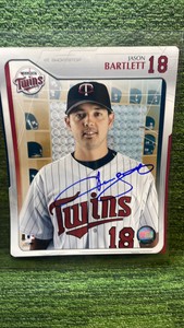 Jason Bartlett 18 autographed 8 x 12 Minnesota Twins- Sharp Signature