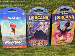 Three unopened Hanger packs  One magic, 2 LORCANA Disney pack