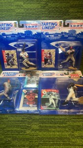 1997 starting lineup lot of four MLB Alex Rodriguez, Andrew Jones, Carlos Berga, Frank Thomas