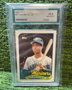 1989 Topps Traded Ken Griffey Jr. Rookie Card graded GEM MINT 10 Seattle Mariners