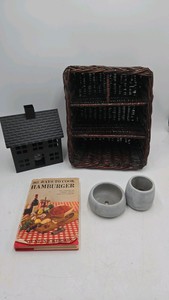 Basket with with home decorations