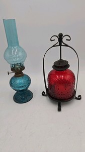 Oil lamp and  candle