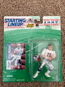 Staring Lineup 1997 Edition Drew Bledsoe Sealed Action Figure and Football Card