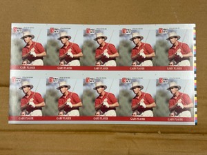 1990 Pro Set Gary Player Uncut Sheet of Golf Cards RARE Collectible PGA Legend