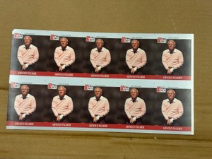 1990 Pro Set Arnold Palmer Uncut Sheet of Golf Cards RARE Collectible PGA Legend
