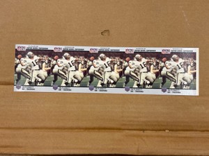 1990 Pro Set Jim Plunkett Uncut Sheet of NFL Cards RARE Collectible