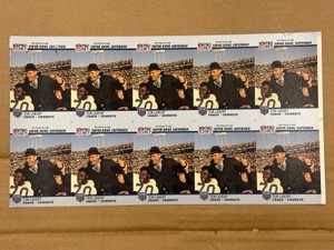 1990 Pro Set Uncut Sheet of Football Cards Tom Landry Legendary Coach RARE