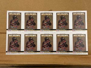 1990 Pro Set Uncut Sheet of Football Cards Featuring Super Bowl #2 RARE Collectible NFL