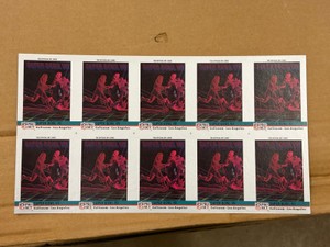 1990 Pro Set Uncut Sheet of Football Cards Featuring Super Bowl #8 RARE Collectible NFL