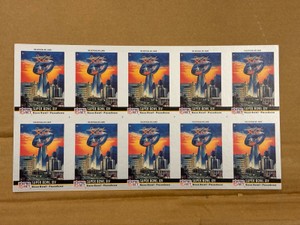 1990 Pro Set Uncut Sheet of Football Cards Featuring Super Bowl #14 RARE Collectible NFL