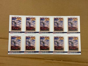1990 Pro Set Uncut Sheet of Football Cards Featuring Super Bowl #12 RARE Collectible NFL