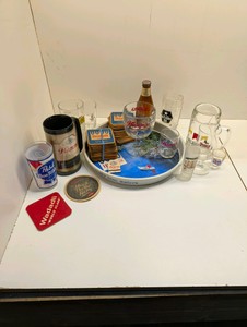 Lot of Beer Collectibles. Hamms, Pabst, Michelob, Sapporo, Lynchburg Lemonade