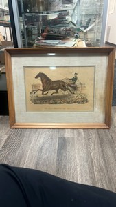 late 1800s horse racing lithograph