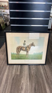 1929 man o war lithograph by j. martin