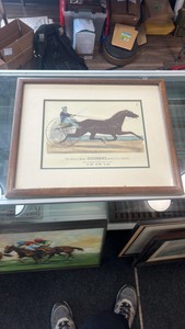 horse racing lithograph
