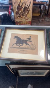 1874 SMUGGLER horse racing etching