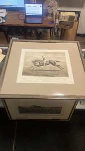 1892 sir Hugo horse racing etching
