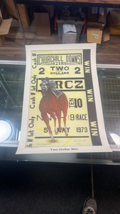 1983 Rick czerwonka signed print secretariat Churchill downs Kentucky derby with coa