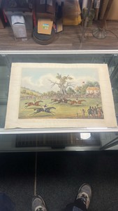 late 1800s horse racing lithograph