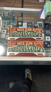 1940s Louisville Kentucky license plate toppers new old stock
