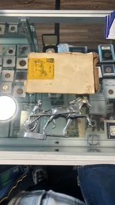 1930s custom horse racing hood ornament new old stock