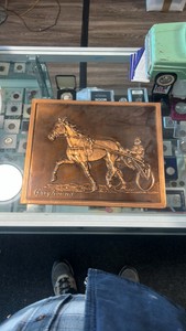 copper greyhound horse racing decoration