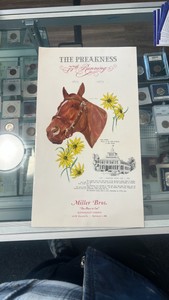 1953 the Preakness 77th running man o war menu