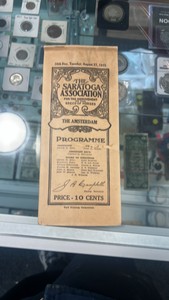 1935 Saratoga racing program