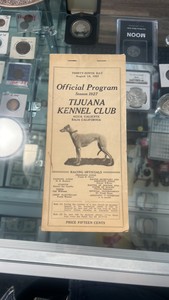 1927 Tijuana kennel club racing program