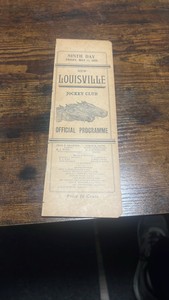 1906 Louisville jockey club Churchill downs race program
