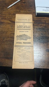 1906 Louisville jockey club Churchill downs race program