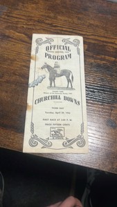 1952 Churchill downs spring meeting race program