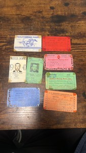 1938-1940 Pinkerton national detective agency employee I.d. cards for famous race tracks